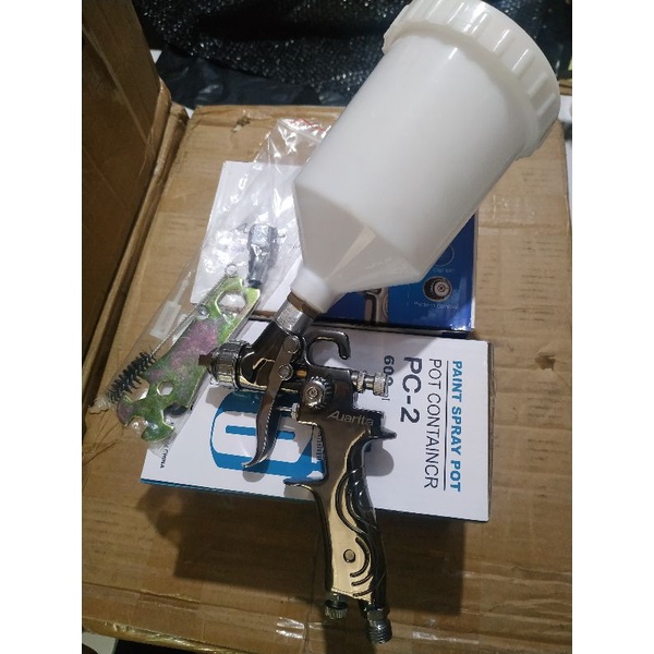 spraygun auarita k350 tabung besar 600 ml stok terbatas,