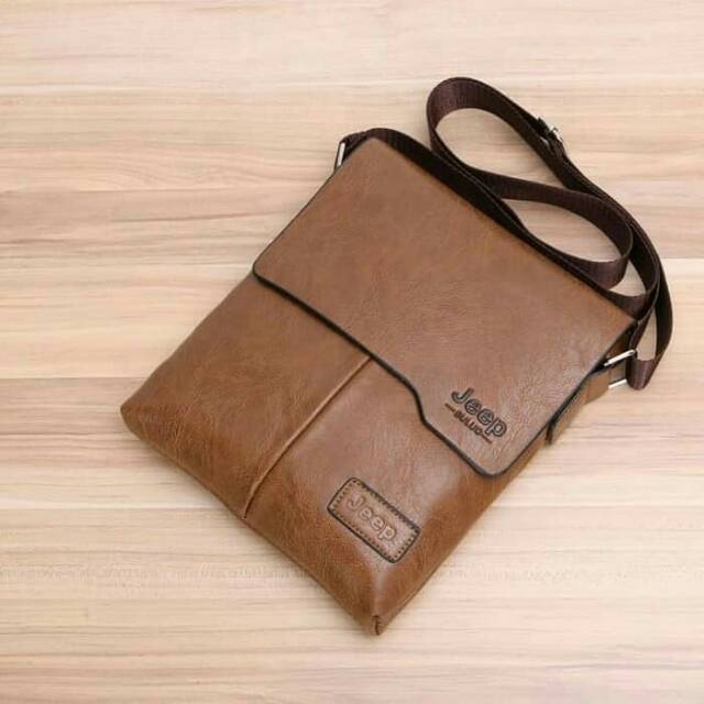 TAS SELEMPANG KULIT IMPORT / TAS SELEMPANG PRIA JEEP / TAS SLEMPANG KULIT PRIA / TAS SELEMPANG HP PR