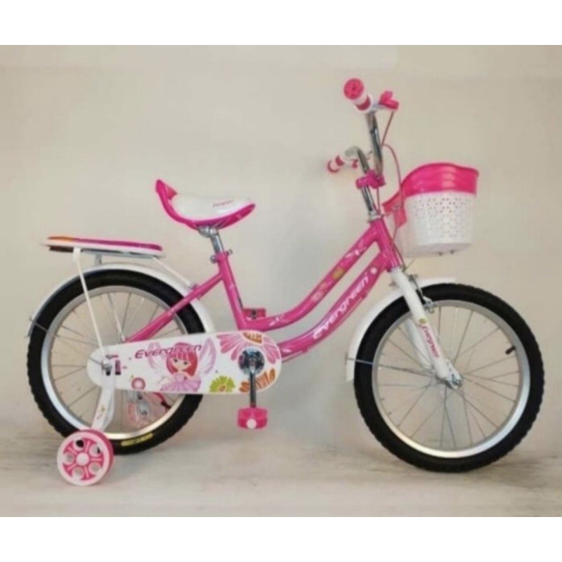 Khusus Exspedisi Sepeda Anak Perempuan Evergreen Daisy 12 16 18 inch Ungu Pink SNI Penguin COD kredit cewek BMX mini Ban pompa karet bukan plastik eva termurah terbaik gratis service seumur hidup-3