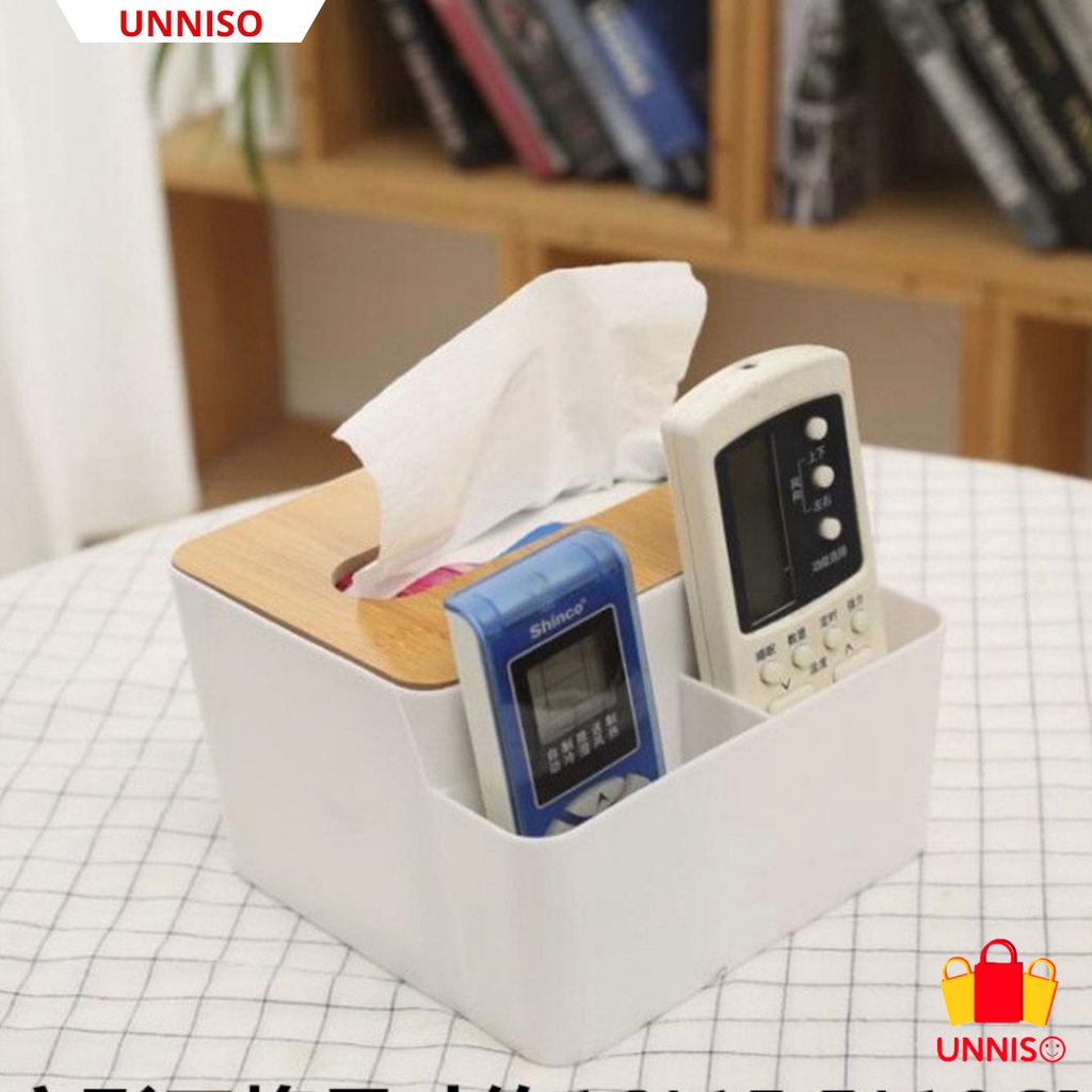 UNNISO - Kotak Tissue Organizer With Storage Holder TT07