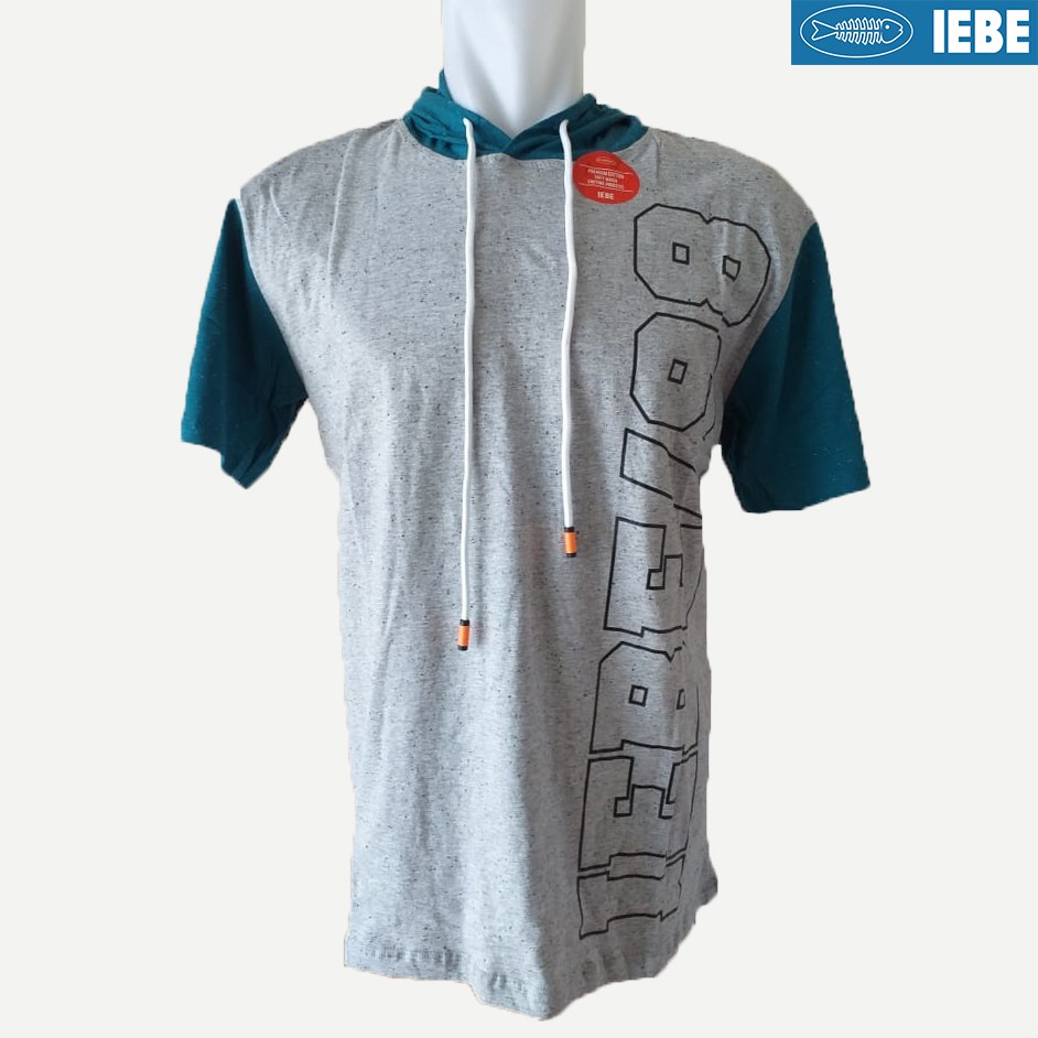 

IEBE Kaos Lengan Pendek Pria Casual Hoodie C1OJ8009