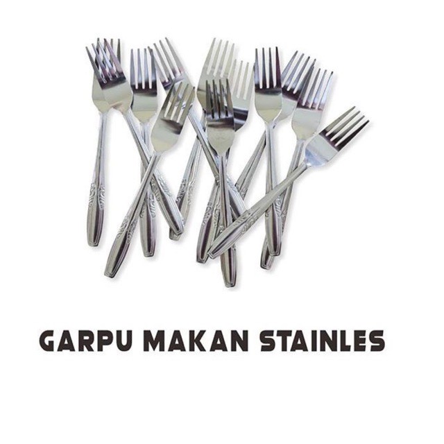 Garpu Makan stainless 12pcs / 1 lusin