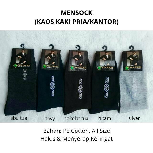 Mensock/Kaos Kaki Kerja Casual Kantor Pria/Cowok/Laki-Laki, Menyerap Keringat, Tebal, Premium, Murah