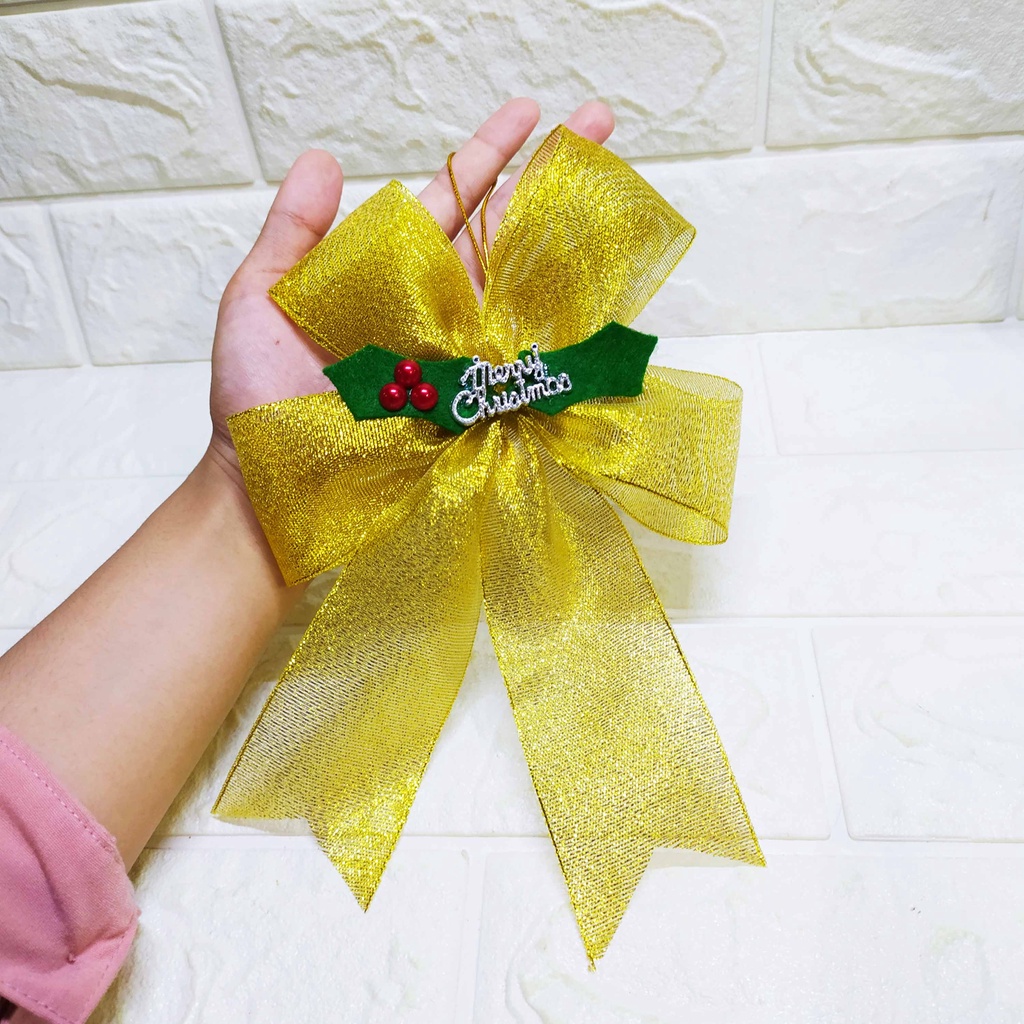 ( 1 PCS ) Pita Christmas BOW JUMBO - Pita Hampers Hiasan Natal