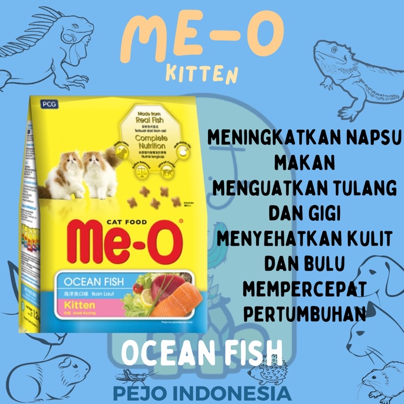 Meo Kitten Repack Ocean Fish Makanan Anak Kucing 1Kg