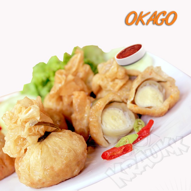 Okago Pangsit Kraukk Frozen food makanan beku seafood okago pangsit  non MSG enak halal murah meriah