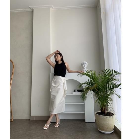Sudah READY.. Vennya Linen wrap skirt