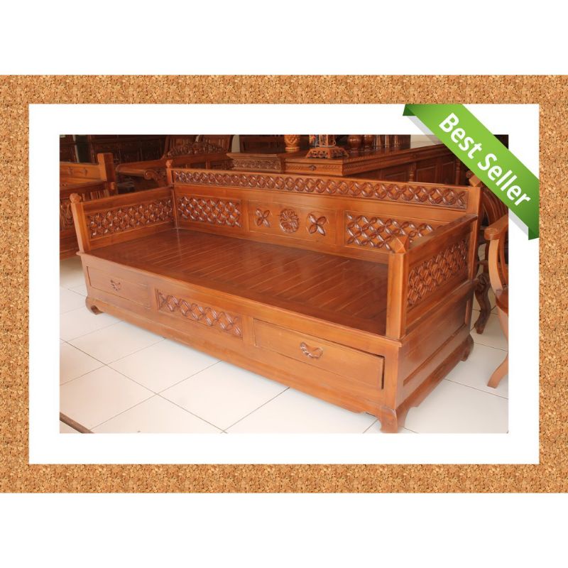 Bale bale kayu jati / kursi santai kayu jati