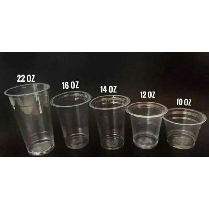 Gelas Cup Plastik 8oz 10 oz 12 oz 14 oz 16 oz (50pcs) Gelas Cup Kopi Usaha Minuman Tea ThaiTea Juice