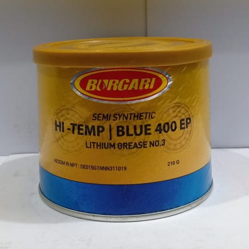 GEMUK BURGARI BIRU 210gr SEMI SYNTHETIC HI-TEMP BLUE 400 EP LITHIUM GREASE NO. 3