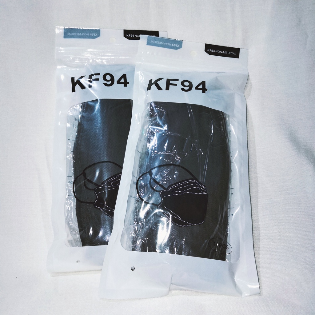 MASKER KF94 HITAM DEWASA NON-MEDICAL 10 pcs