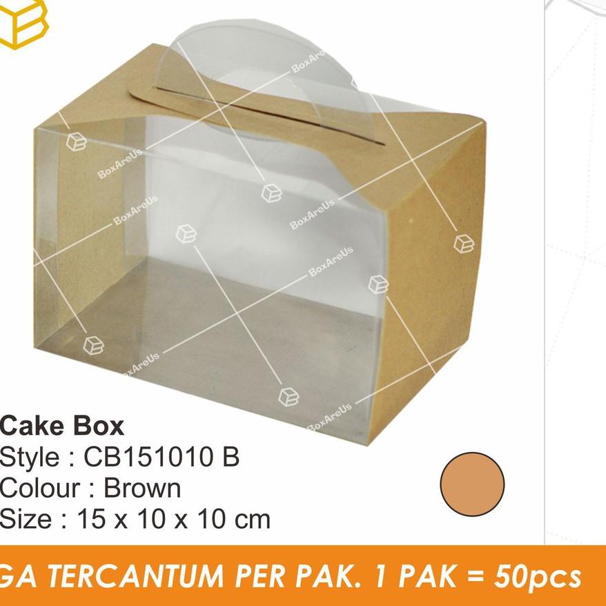 

PALING MURAH! Dus Kemasa Gable Cake Cupcake box, packaging, clear box - CB151010 3269