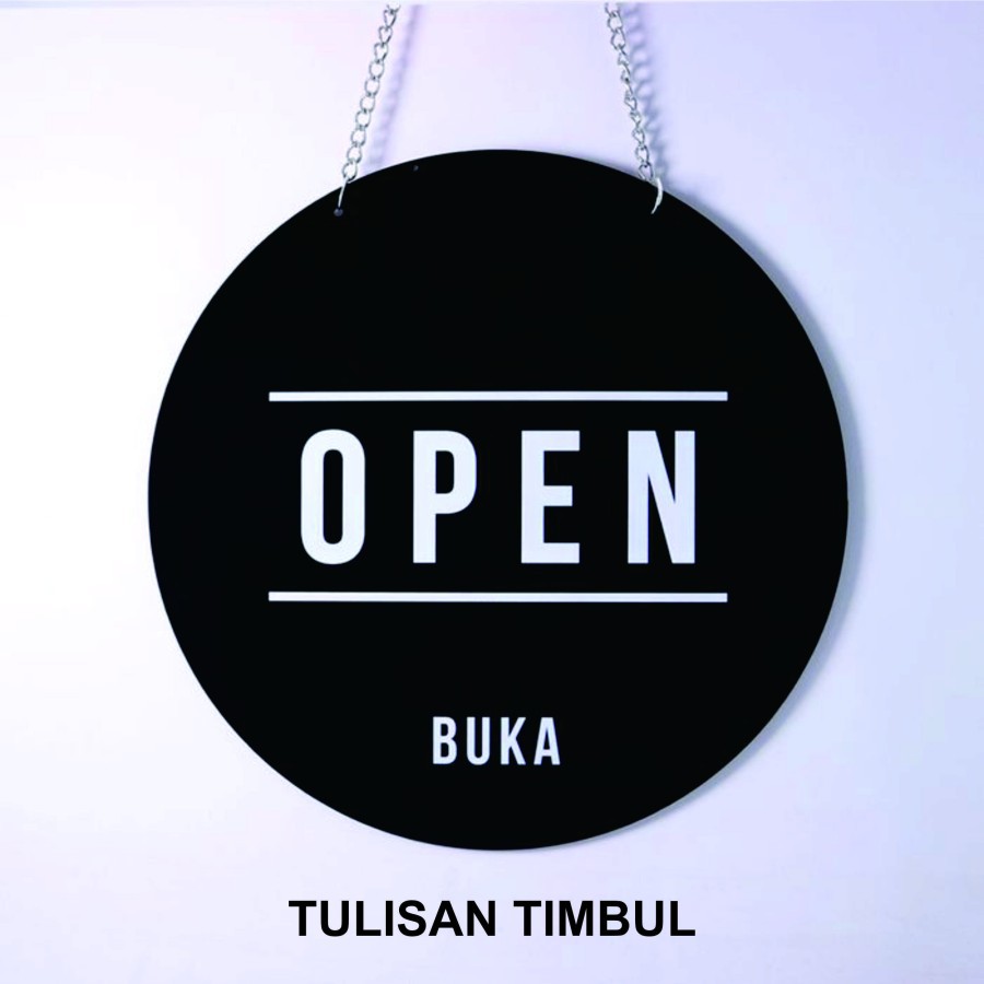 Sign Board Akrilik | Open Closed | Black TRENDYYY