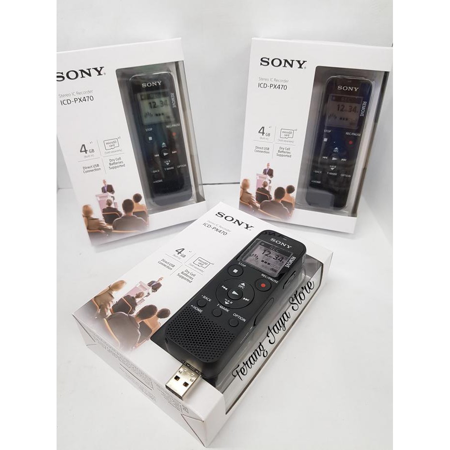 Voice Recorder Sony ICD-PX470 Perekam Suara Sony ICD PX 470 Rekorder