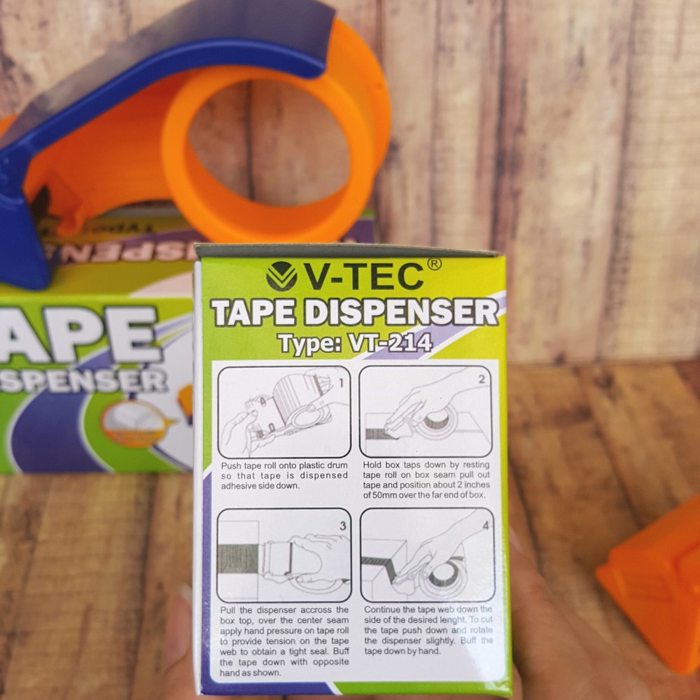 Tape Dispenser Lakban OPP Bahan Plastik - Tape Cutter V-Tec Type VT 214