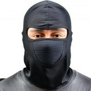 Kupluk Helm Masker Penutup Wajah Balaclava Full Hitam Termurah.