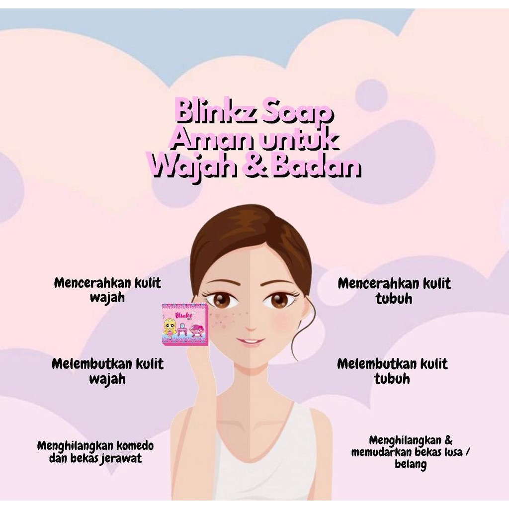 BLINKZ SOAP SABUN PEMUTIH BADAN BPOM /SABUN WHITENING BLINKZ