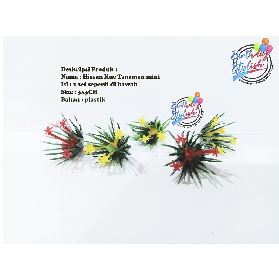 

Topper Kue Rumput Hijau Mini/ Hiasan kue Ulang Tahun Rumput isi 5 PCS