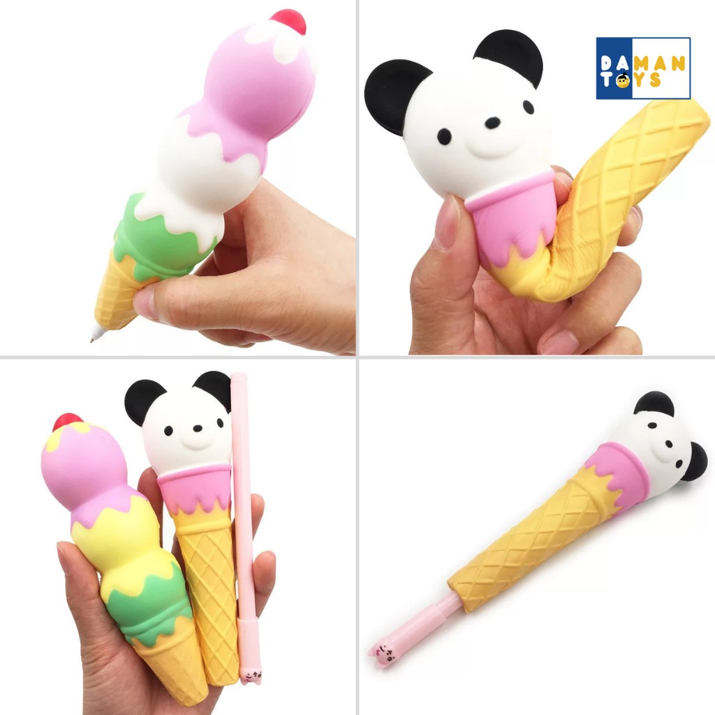 Squishy - Squishy Karakter Murah - Pencap Squishy - Pena Parakter, unicorn, mermaid, ice cream