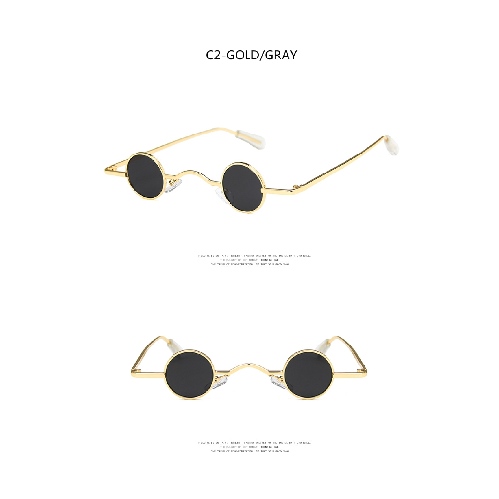 Fashion new metal retro small round frame sunglasses for men and women