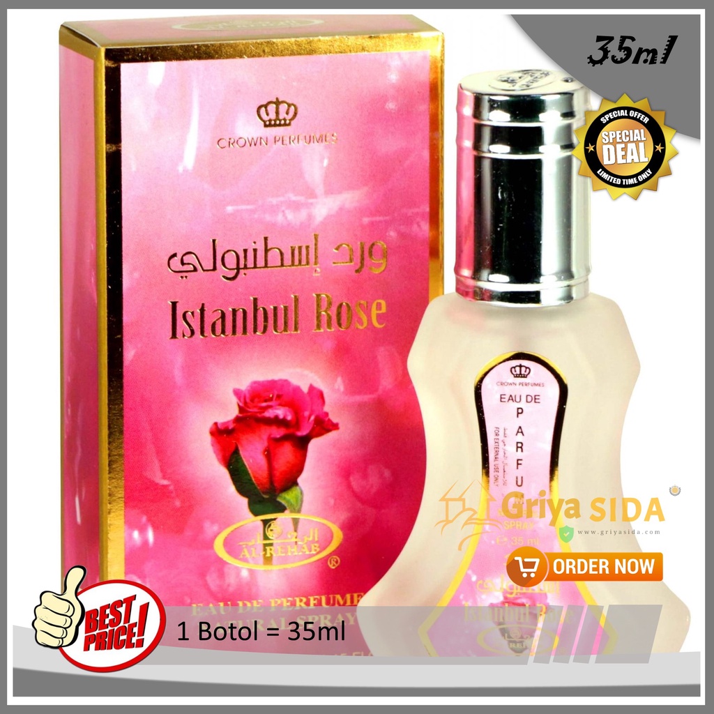 Parfum al rehab istanbul rose 35ml original minyak wangi alrehab spray PROMO!