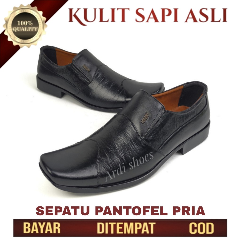 Sepatu Pantofel Pria Sepatu Formal Pentopel Kerja Sepatu Dinas  Pentofel Cowok Kulit Asli  257