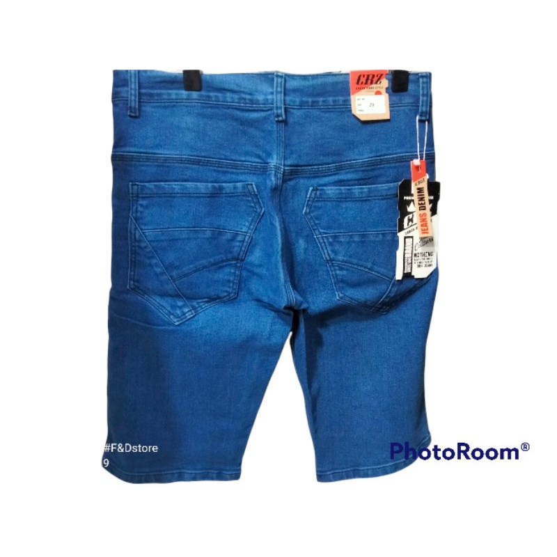 celana pendek jeans street pria, motif~kiddrock