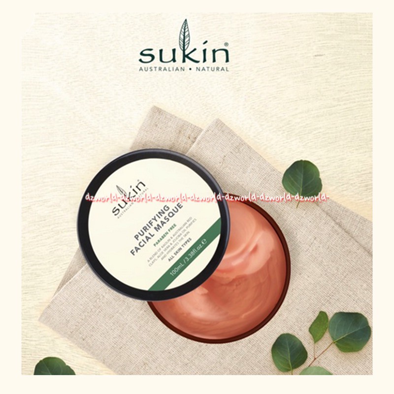 Sukin Purifying Facial Masque Parabean Free 100ml Masker Wajah Sukkin