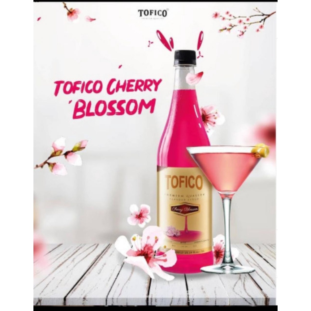 

Tofico Syrup cherry blossom Natural Flavour 1 Liter Tofico sirup bunga sakura