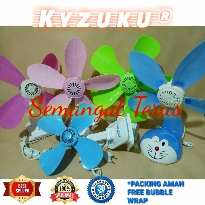 Mini fan 3 in 1 jepit kyzuku (jepit~dinding~duduk)/kipas jepit kyzuku