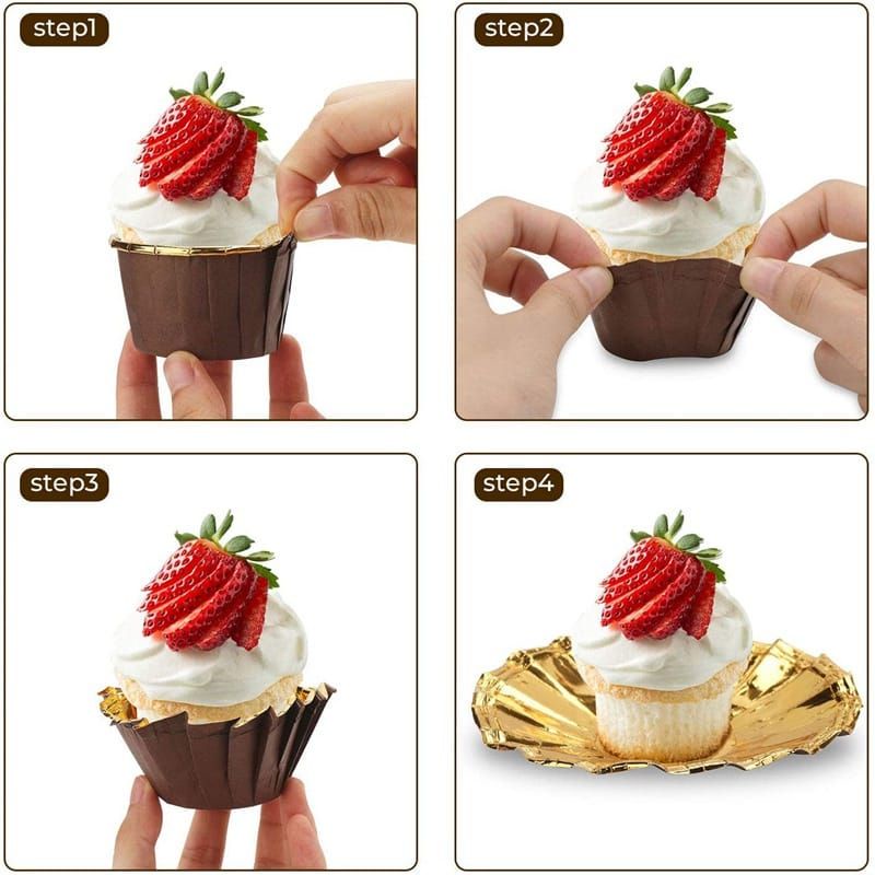 50pcs Cup Cake Case Aluminium Foil / Muffin Desert / Muffin Cup Import Home Baking