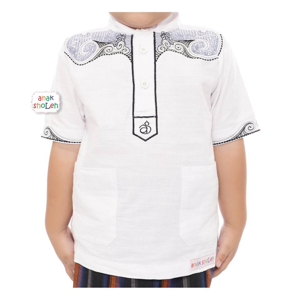 Download BAJU KOKO PUTIH LENGAN PENDEK MERK ANAK SHOLEH | Shopee ...