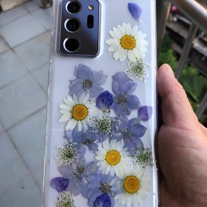 Dried Flower Case Iphone 11 12 Pro Max Vivo V21 Y20s Y12s Y51A X60 V20 V19 V17 Samsung A32 A52 A72