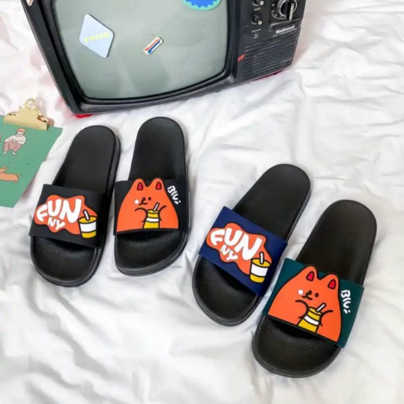 Sandal Slide Wanita FUNNY Terbaru