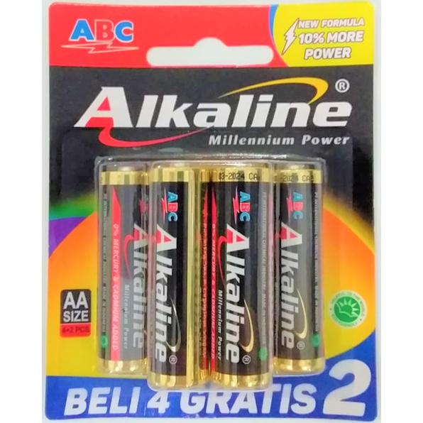 Baterai Alkaline isi 6 Alkaline Battery AA 6 pcs beli 4 gratis 2 batrai alkaline batu alkaline super awt isi 2 baterai jam dinding