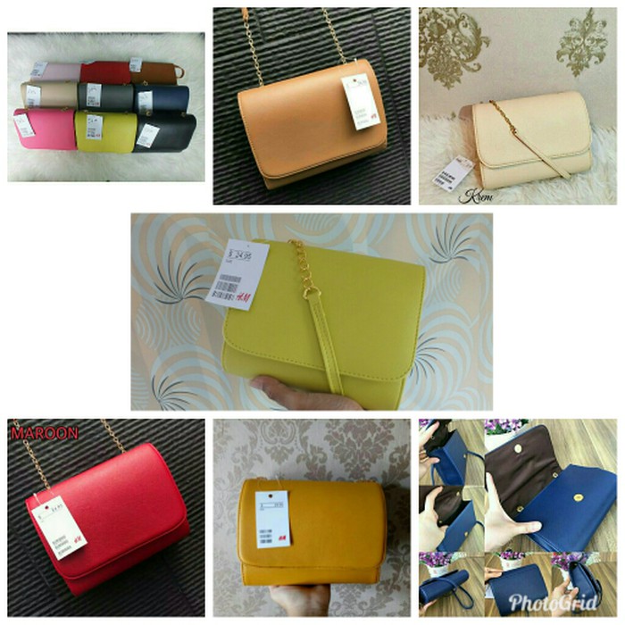 TAS SLEMPANG H&M(FREE SANDAL POMPOM) - Hitam