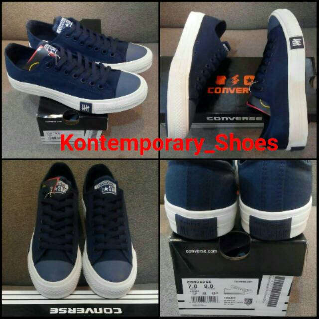 Sepatu Converse All Star UNDEFEATED Low Dressblue White Original PREMIUM Made In Vietnam BNIB