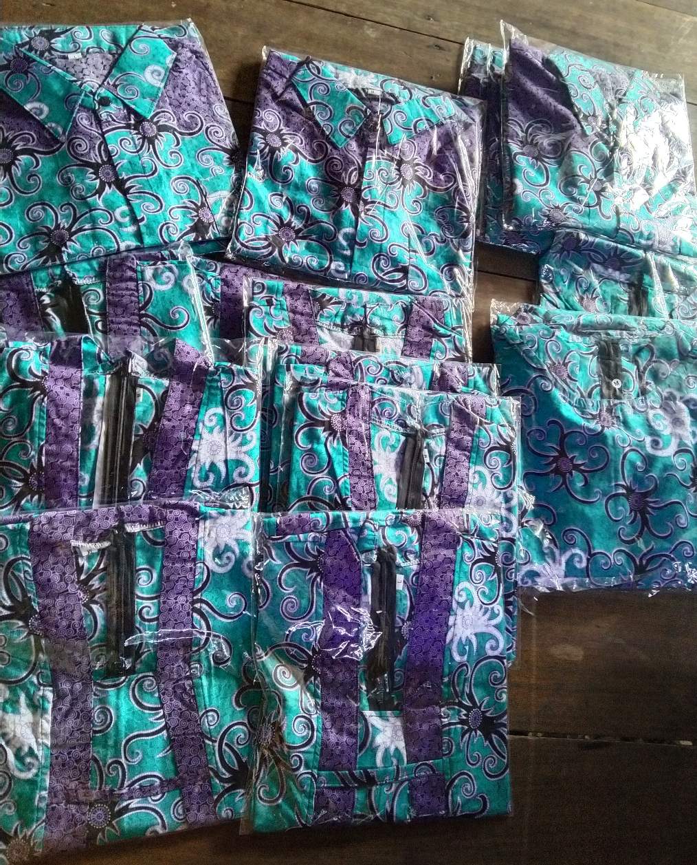 Tey-17 Batik Wanita Asj Sa Hrb026 Kenongo Kemeja Tosca Pendek