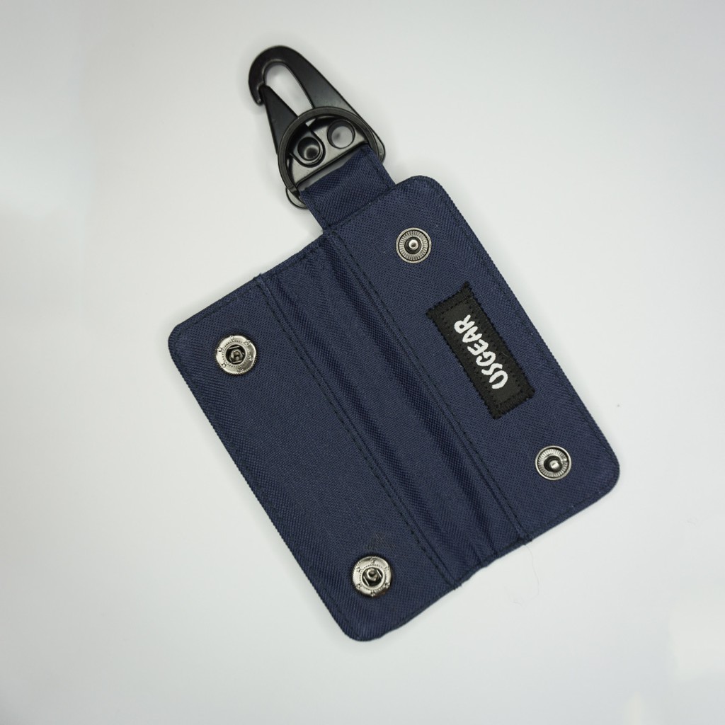 Gantungan Kunci Mobil Motor Carabiner Dompet STNK Slim Warna Navy - UGCB0015