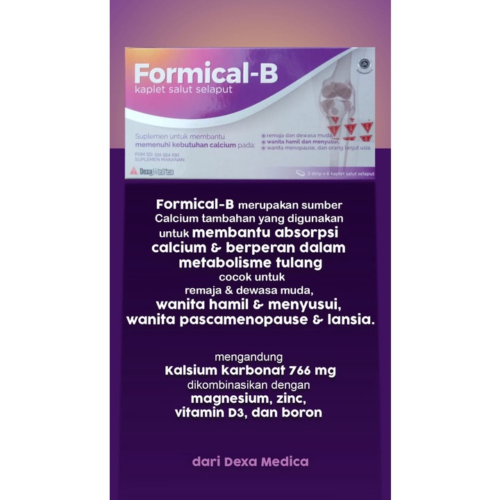 FORMICAL-B BOX 5 STRIP ISI 30 KAPLET / SUPLEMEN KESEHATAN CALCIUM