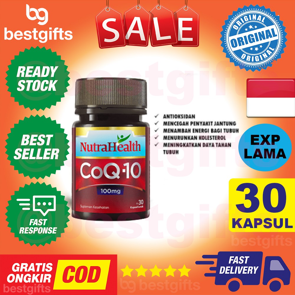 NUTRAHEALTH NUTRA HEALTH COQ10 COENZYME CO Q10 100 MG IMUN TUBUH KESEHATAN JANTUNG MIGRAIN 30 KAPSUL