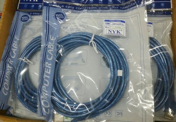 NYK Kabel USB Extension  5M - Biru