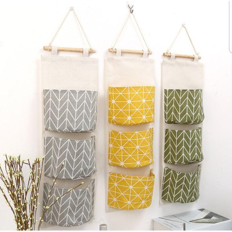 DK Pouch Gantung / Storage Bag Gantung 3 Sekat Motif Multifungsi / Box Hanging