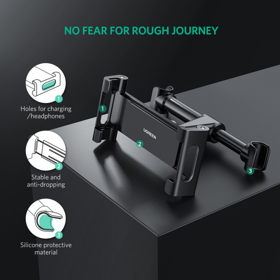 UGREEN Backseat Headrest Car Phone Holder Mount Bracket IPad Tablet Hp