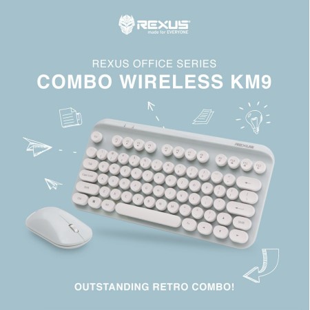 KEYBOARD MOUSE WIRELESS REXUS  KM9 COMBO