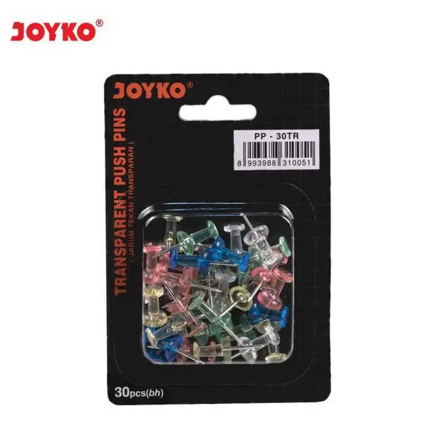 

Joyko Push Pins PP-30TR / Joyko Jarum Tekan Transparan / Paku Push Pin Joyko