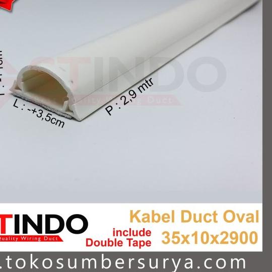 ◘ Kabel Duct Oval 35x10 / Floor Duct 35x10 panjang 2,9mtr merek STINDO ▼