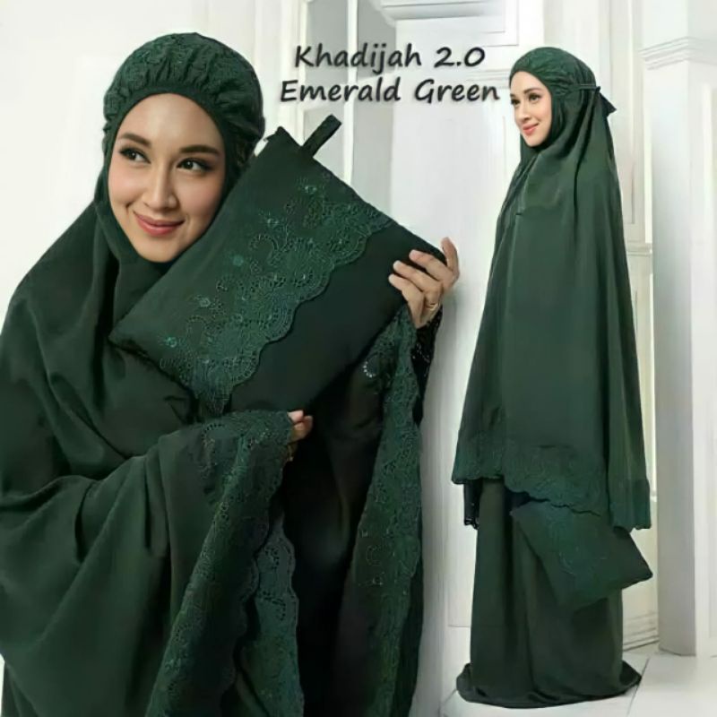 PUSAT MUKENA TASIK MUKENA SITI KHADIJAH HIJAU BOTOL