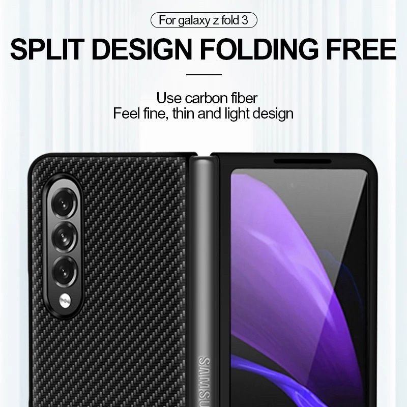 Samsung Galaxy Z Fold 3 5G Case Fiber Corbon Case Cover