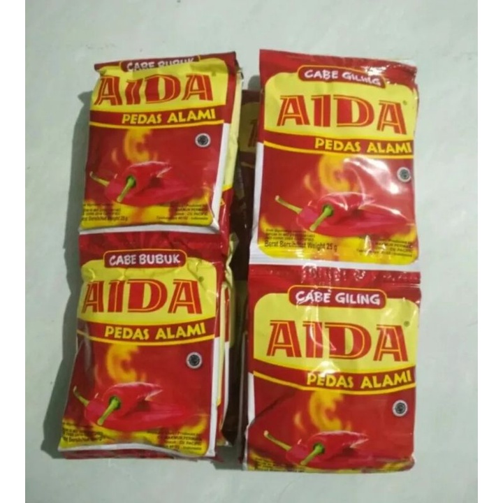 

Bubuk cabe Aida rentengan isi 10pis